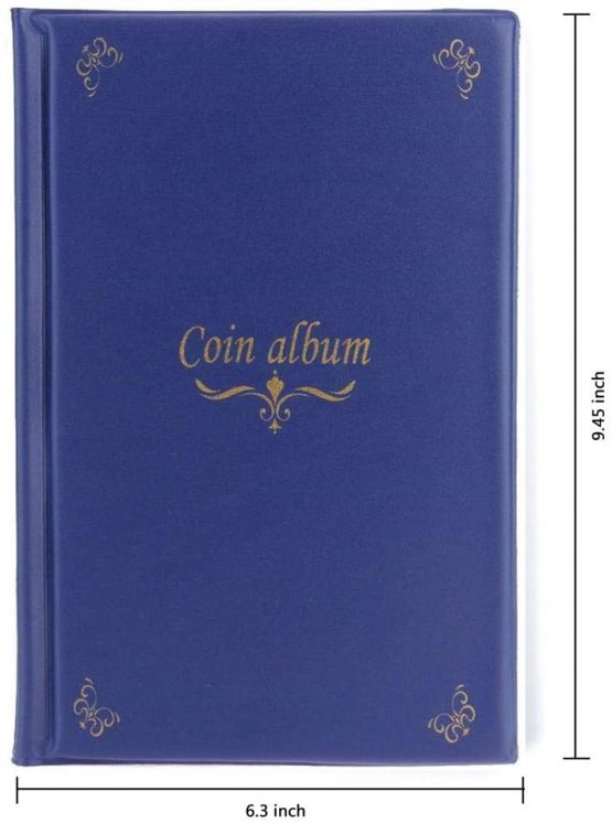 MULOVE 150 Pockets Coin Collectors Album, Coin Collection Holder Book Suitable for Coin Diameter Less Than 1.65 Inches Storage,Blue - Image 4