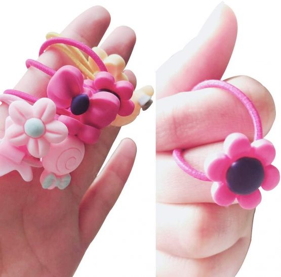 100 pcs Mix Colors Girls Elastic Hair Ties Soft Rubber Bands Hair Bands Ponytail Holders Hair Accessories for Girls Infants Toddlers(50 Pairs) - Image 4