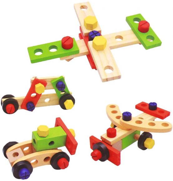 Wooden Toys Kids Tool Set-Wooden Kids Tool Box Kit Construction Toys Role Play for Kids,Children Woodworking Tools and Accessories Pretend Play Tool Kits, Kids Toys for 3 4 5 6 Year Olds Boys Girls - Image 2