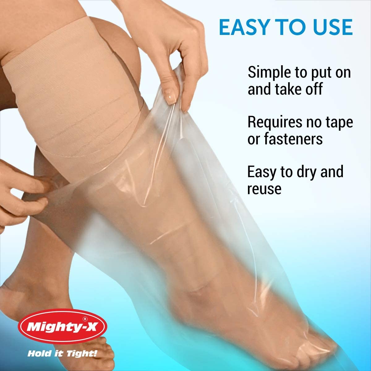 Waterproof Leg Cover for Shower 【100 Watertight Seal】 Reusable