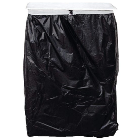 Jantex 6334 Wall Mounted Sack Holder Refuse Bin Waste Basket Rubish Cane Trash Kitchen White - Image 2