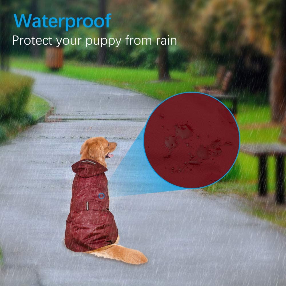 Zellar Dog Raincoat with Hood, Collar Hole - Image 4