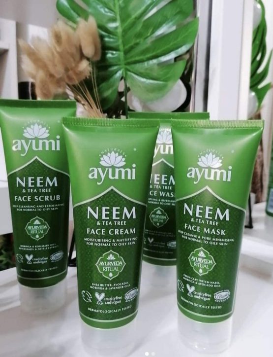 Ayumi Neem & Tea Tree Face Scrub. Vegan, Cruelty-Free, Dermatologically-Tested, 1 x 125ml - Image 4