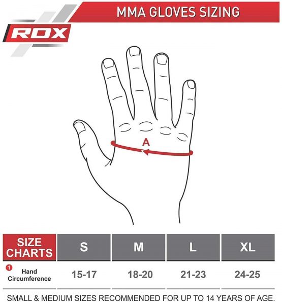 RDX MMA Gloves for Grappling Martial Arts Training, D. Cut Open Palm Maya Hide Leather Sparring Mitts, Perfect for Cage Fighting, Combat Sports, Punching bag, Muay Thai and Kickboxing - Image 3