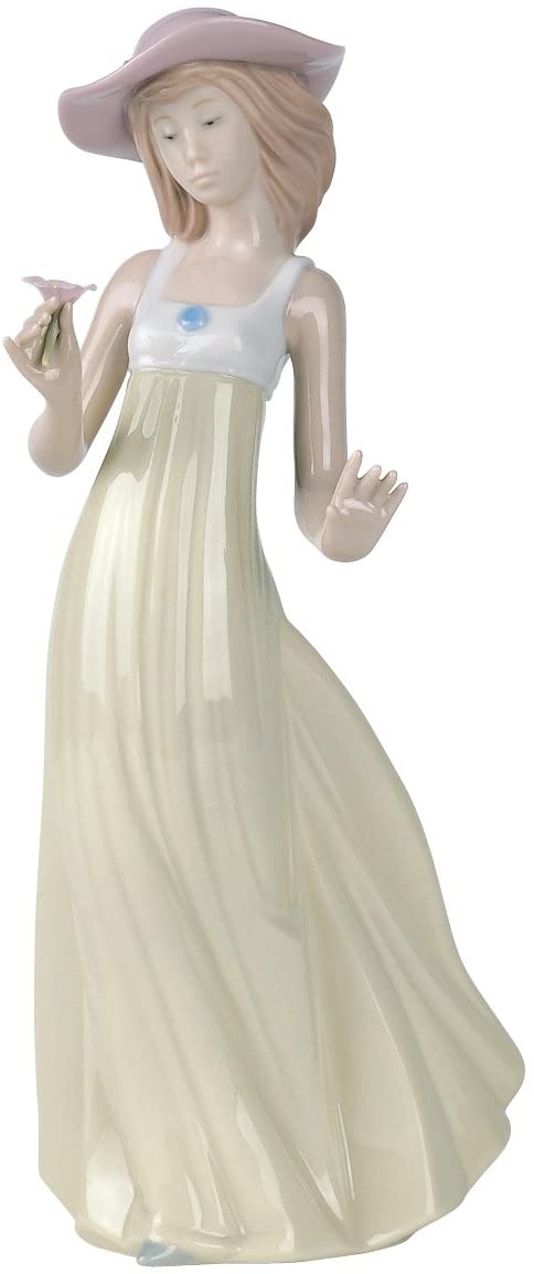 NAO Gentle Breeze. Porcelain Woman Figure, Yellow