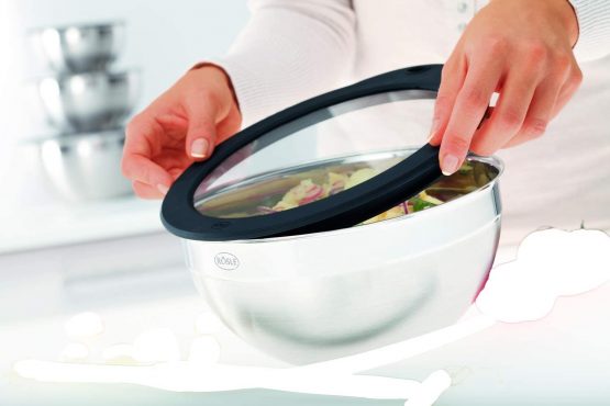 RÖSLE Glass Bowl Lid, Silicone, 16 cm - Image 3