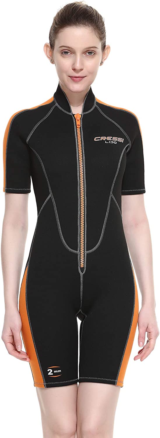 Cressi Lido Lady Shorty Wetsuit - Women's Shorty Wetsuit for Snorkelling Swimming and Water Sports, in 2mm Ultra Stretch Neoprene