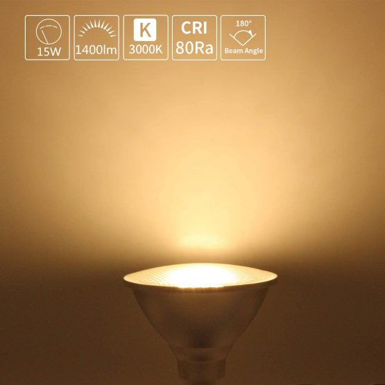 HiBay 2X 15W Par38 E27 LED Bulbs IP65 Warm White Spot Lights PAR Reflector Floodlight 240V,1400 Lumen Eqv 150W Halogen for Outdoor Use - Image 4