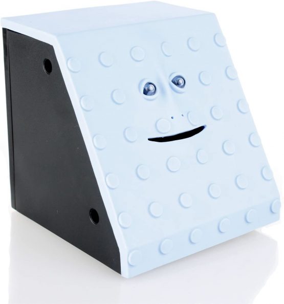 Face Bank Blue Dots Design Munching Money Box