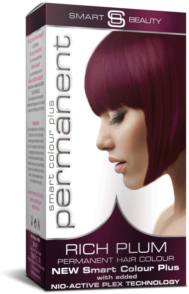 Rich Plum Hair Dye Permanent with Anti-Breakage Plex Hair Care, Vegan Hair Dye & Cruelty-Free, PPD Free, Grey Coverage