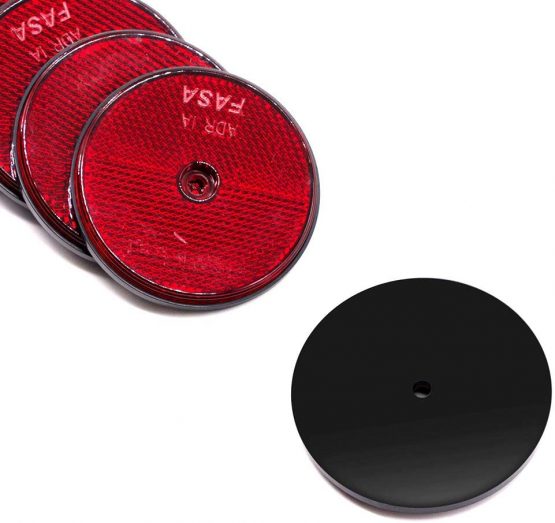 ETUKER 10 Pack Rear Reflector, Round Rear Reflectors Screw on Safety Reflective, Post Reflectors, Reflectors For Gate Posts for Caravan/Truck/Trailer/Boat/Motorcycle Fence Gate Posts(Yellow) - Image 4