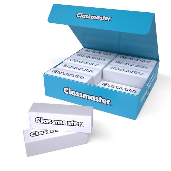 Classmaster Large Plastic Pencil Erasers 20-Pieces