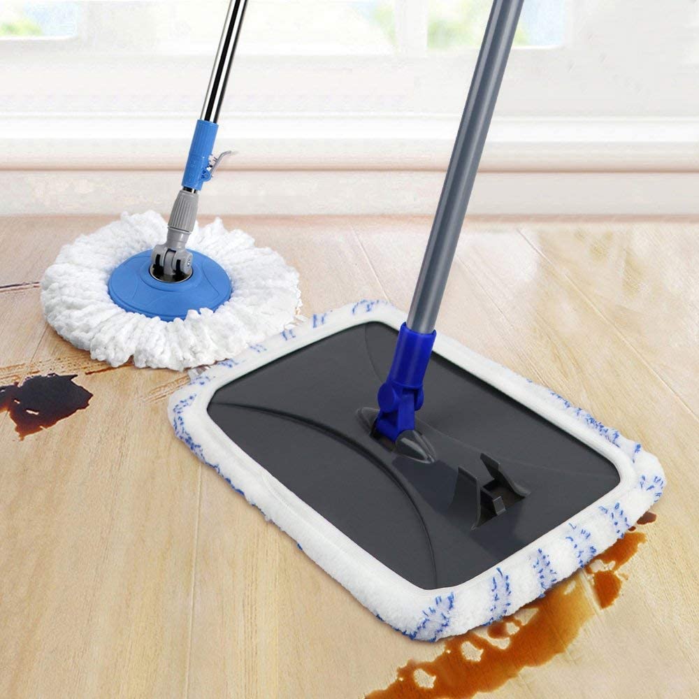 MASTERTOP Microfibre Flat Mop, Extended Wet Dry Large Floor Mop with 5 Reusable Pads & Telescopic Handle - Image 2