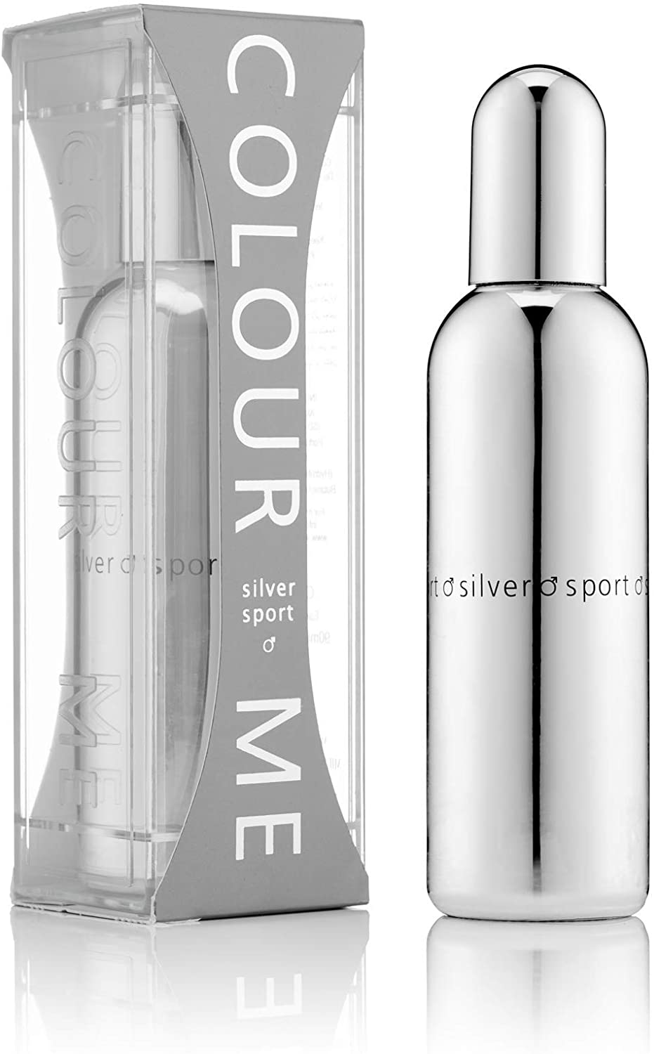 COLOUR ME Silver Sport Perfume for Men 90ml Eau de Parfum, Luxury Fragrance, Mens Aftershave