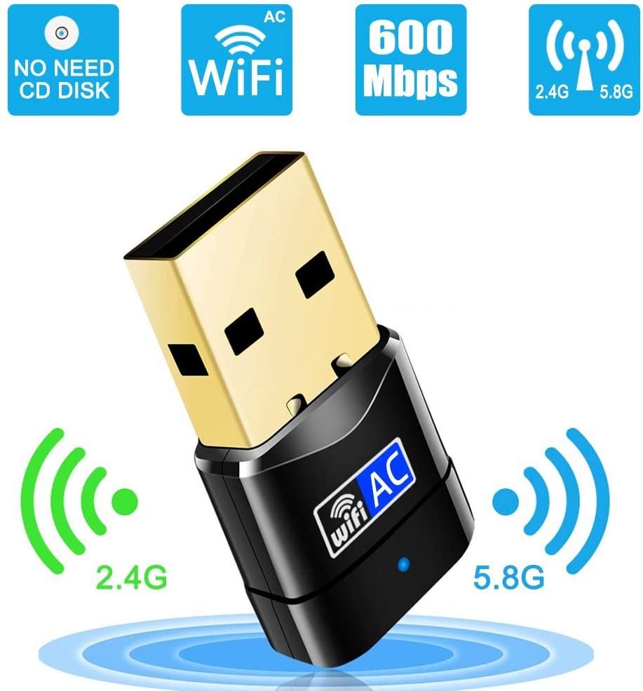 Mini USB WiFi Adapter – Portable Dual Band 2.4G/5G Mini Wi-fi AC ...