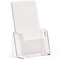 Taymar 2× Flyer Stands/Brochure Holder/Leaflet Stand, DIN Long (DL) Transparent (Pack of 2)