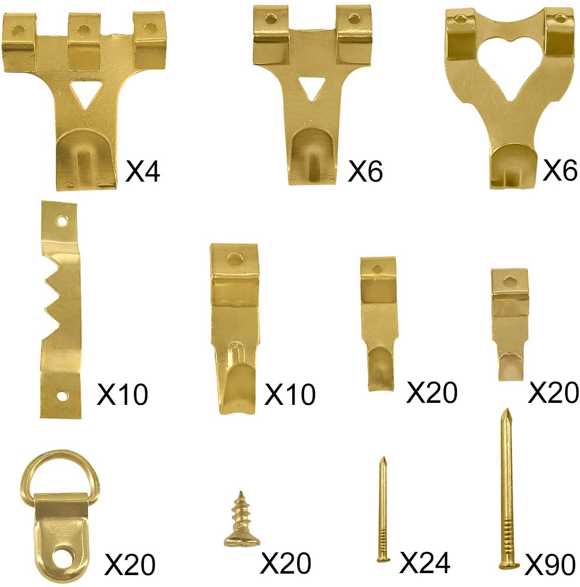 230 Pcs Picture Hooks Handy Box, Picture Hanging Kit for Picture Frame Fixing Assorted Picture Hanger Set including Nails - Image 2