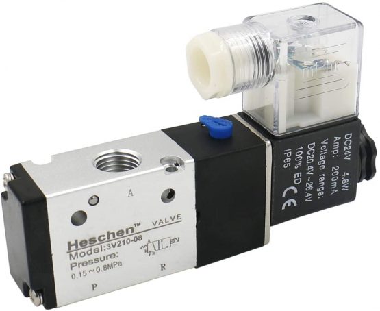 Heschen Electrical Pneumatic Solenoid Valve 3V210-08 24VDC 4.8W PT1/4 3/2 Way CE
