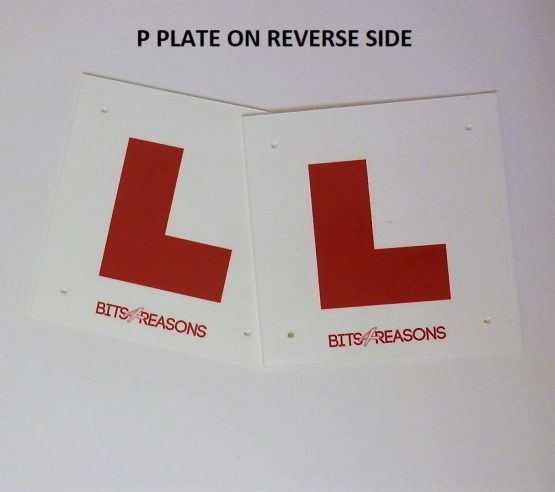 NEW PROFESSIONAL GRADE UNIVERSAL PAIR OF RIGID SOLID L PLATE WITH P PLATE NEW DRIVER ON REVERSE 1.5MM POLYCARBONATE WE USE ON OUR OWN DRIVING SCHOOL- PAIR OF PLATES FITS MOTORBIKES AND CARS - Image 2