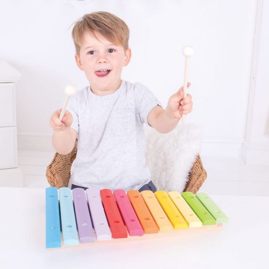 Bigjigs Toys Wooden Snazzy Xylophone - Musical Instruments for Kids - Image 2