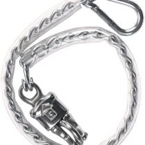 Kerbl Tie chain with PVC coating, panic hook and karab.