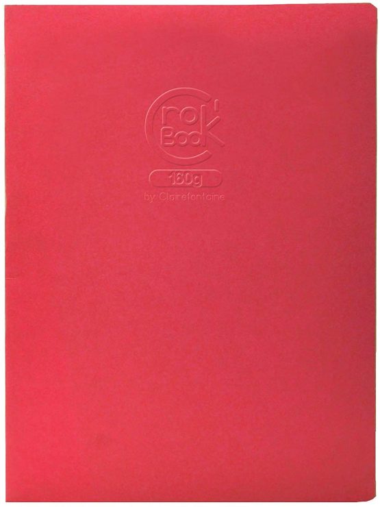 Clairefontaine Crok'Book Portrait Sketchbooks, 17 x 22 cm, 160 g, 20 White Pages - Assorted Colours, Pack of 10