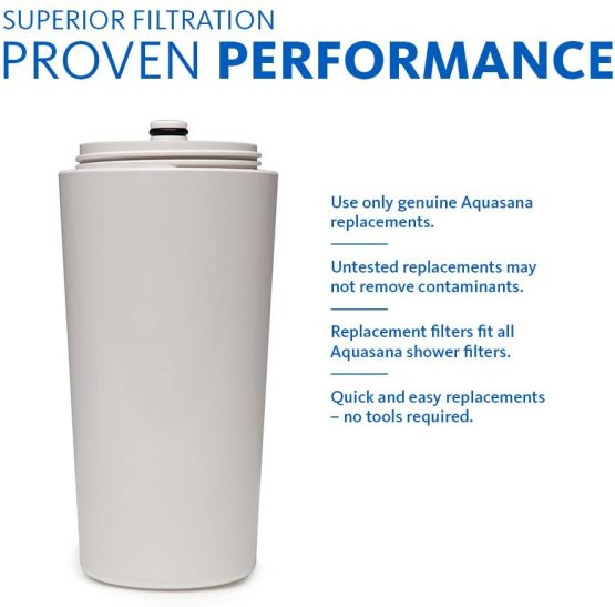 Aquasana Shower Head Handheld Water Filter System - Filters Over 90% Of Chlorine - NSF Certified Carbon & KDF Filtration Media - PH Enhancement - 6 Month, 10,000 Gallons - AQ-4105,White - Image 3