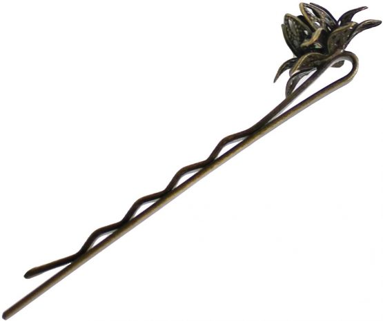 6PCS Retro Vintage Metal Hair Pin Bobby Pins Flower Bow Royal Square Bronze Accessories - Image 3