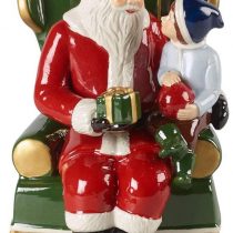 Villeroy & Boch Christmas Toy's Santa in Armchair, Multicoloured, 10 x 10 x 15 cm, Hard Porcelain, Multi-Colour, One Size