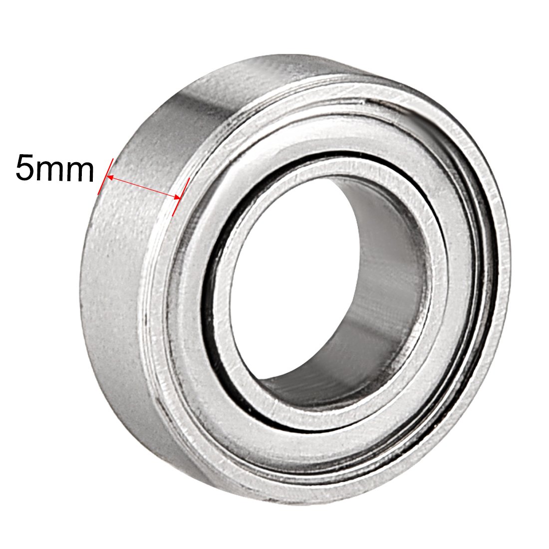 sourcing map 688ZZ Ball Bearing 8mm x 16mm x 5mm Double Shielded 688-2Z 2080088 Deep Groove Bearings, Carbon Steel (Pack of 20) - Image 3