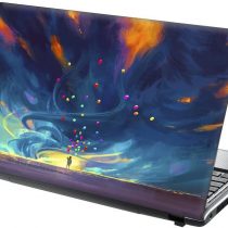 TaylorHe 15.6 inch 15 inch Laptop Skin Vinyl Decal with Colorful Patterns and Leather Effect Laminate MADE IN England Space