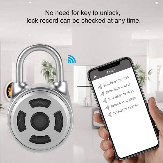 Bluetooth Padlock, Universal Safe Mini Wireless Metal Electronic Keyless Padlock Lock APP Control Password for Luggage Doors Cabinets - Image 3