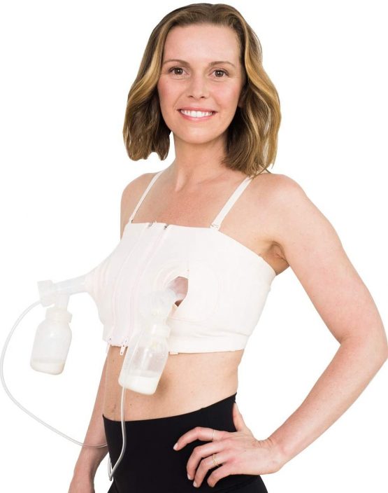 Simple Wishes X-Small/Large | Hands-Free Breast Pump Bra | Adjustable and Customizable Pumping Bra Fitting for Breastfeeding Pumps