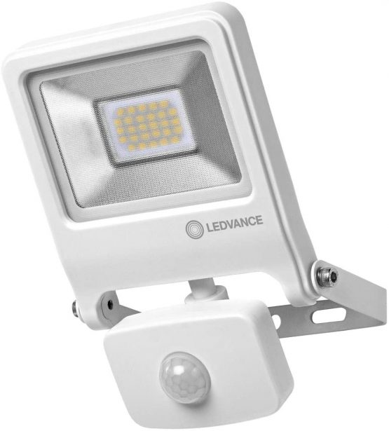 Floodlight LED: for wall, ENDURA© FLOOD Sensor Warm White / 20 W, 220…240 V, beam angle [calc.]: 120°, Warm White, 3000 K, body material [calc.]: aluminum, /, 1-pack