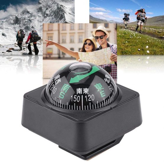 KIMISS Adjustable Car Dash Mount Compass Outdoor Navigation Compass Digital Hiking Direction Pointing Guide Ball For Truck Car Auto Marine Boat - Image 3