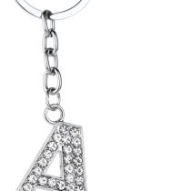 BESPMOSP A-Z Letter Keychain Keyring Crystal Shiny Family Best Friend Jewellery (A)