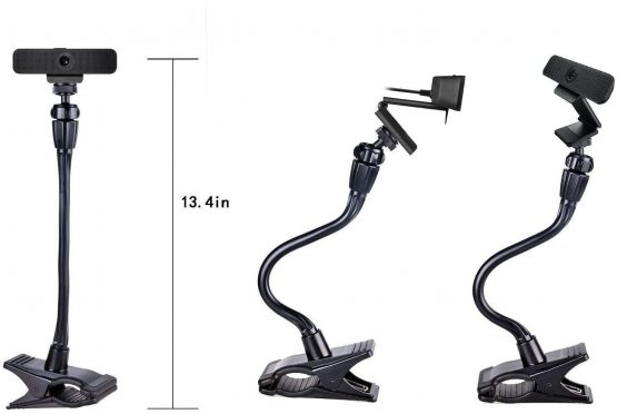 Smatree® Adjustable JAWS Flex Clamp Mount with 13.4 inch Gooseneck Extension for GoPro Hero 2018/Hero7/Hero6, 5.4, 3+, 3, Session/for Compact Cameras (1/4 inch Thread) - Image 2