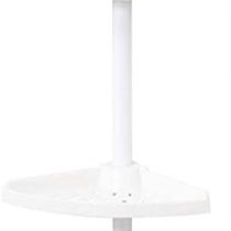 Compactor Adjustable Corner Shower Rack, White