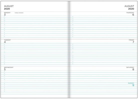 Pirongs A4 Week-to-view 2021-2022 Black Academic Diary - Image 3