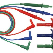 UNFUSED 3 WIRE TEST LEADS - SUITABLE FOR MEGGER MFT1710, MFT1711, MFT1720, MFT1721, MFT1730, MFT1731, MFT1735 MFT1741 MFT1741+ MULTIFUNCTION TESTER - RED, BLUE & GREEN