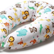 Niimo Pregnancy Pillow for Sleeping XXL Multifunctional Cushion for Nursing Breastfeeding Baby and Maternity Full Body Pillow Pregnant Women 100% Cotton Pillowcase Removable (JUNGLE)