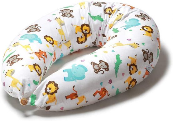 Niimo Pregnancy Pillow for Sleeping XXL Multifunctional Cushion for Nursing Breastfeeding Baby and Maternity Full Body Pillow Pregnant Women 100% Cotton Pillowcase Removable (JUNGLE)