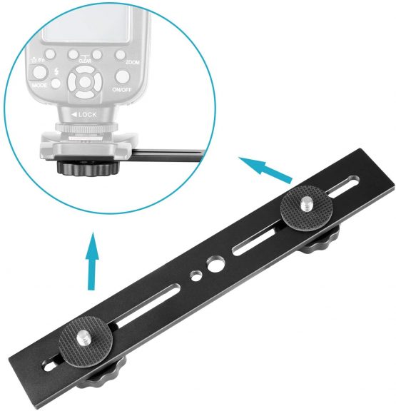 Neewer 8″/20.3cm Dual Camera Mount Tripod Bracket for 3D Stereo Stereoscopic Photography - Image 4