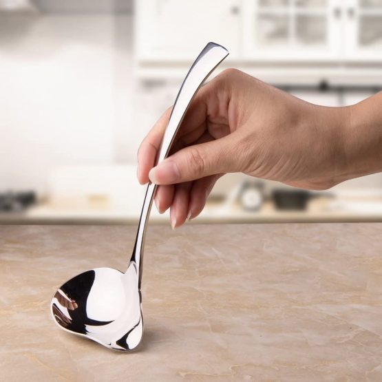 IMEEA® 7inch 18/10 Stainless Steel Sauce Drizzle Spoon with Spout (Drizzle Spoon) - Image 3