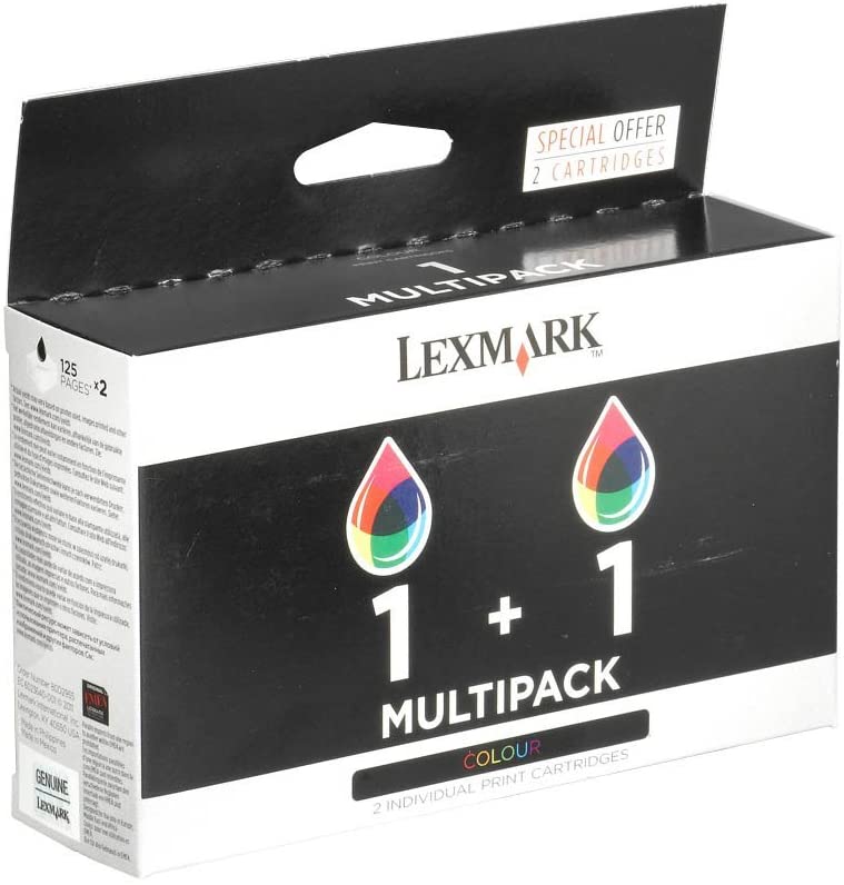 Lexmark 1 Colour Twin pack ink cartridge, Cyan/Magenta/Yellow