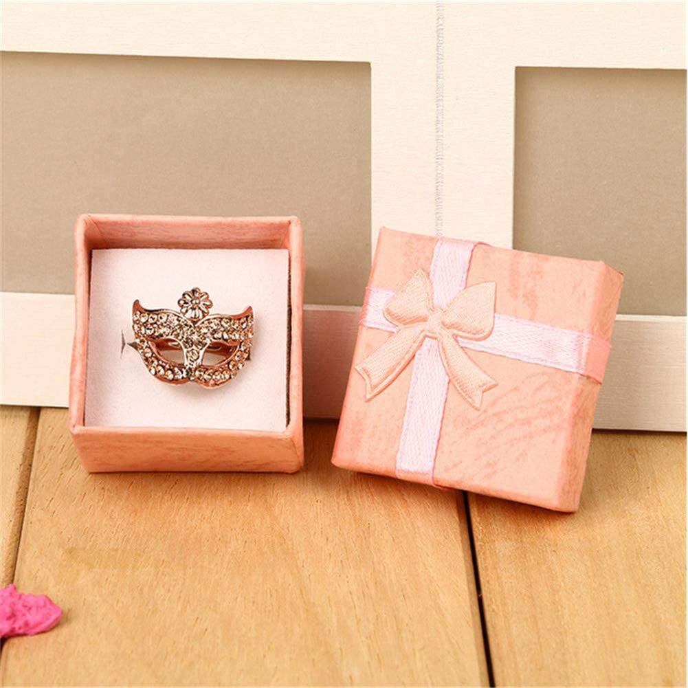 15pcs Gift Box with Lid Square Long Rectangular Paper Jewelry Gifts Boxes with Bow-knot for Jewelry Display-rings - Image 3