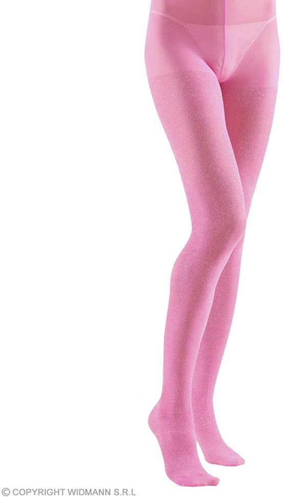 Pantyhose Glitter 40 Den Pink Accessory for Lingerie Fancy Dress