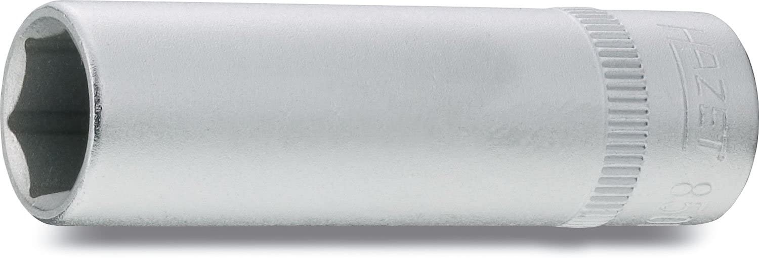 HAZET 850LG-12 50 mm 6-Point Hexagon Traction Profile Socket - Chrome-Plated, Schlüsselweite: 12 mm