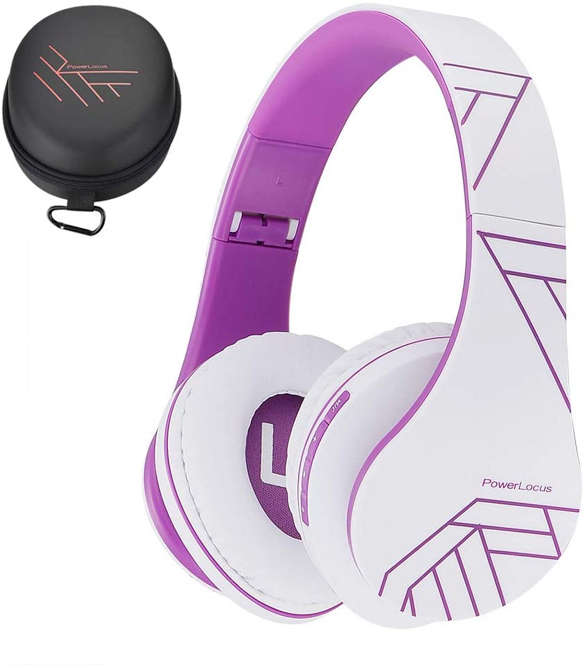PowerLocus Bluetooth Over-Ear Headphones, Wireless Stereo Foldable Headphones Wireless and Wired Headsets with Built-in Mic