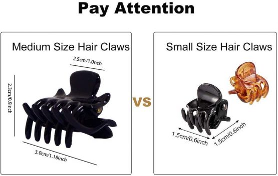 12 PCS Small Hair Clips Women Brown 1.2 Inches Medium Size Hair Claws Clip Hair Styling Butterfly Hair Clamp - Image 2